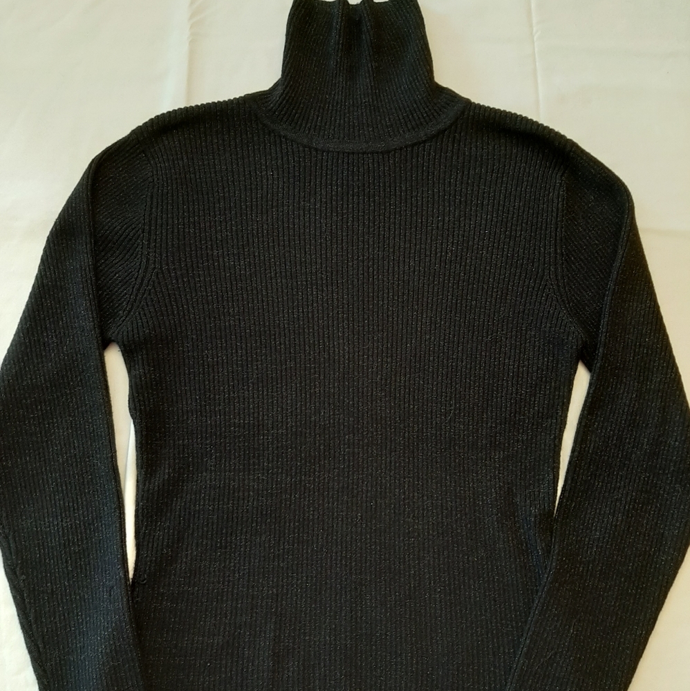 Worthington Black w/Silver Turtle Neck Sweater